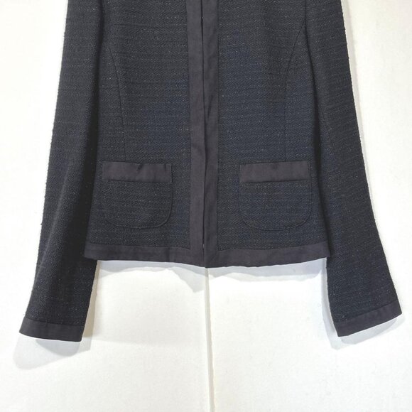 Sumie Collarless Tweed Jacket with Lurex Black - Picture 3 of 5